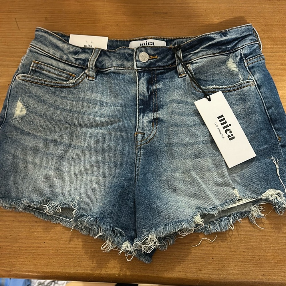 Mica high rise denim shorts